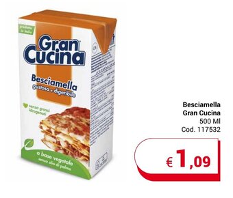 Centro Cash Besciamella Gran Cucina 500 MI offerta