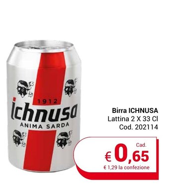 Centro Cash Birra ICHNUSA Lattina 2 X 33 CI offerta