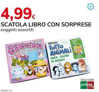 SCATOLA LIBRO CON SORPRESE soggetti assortiti