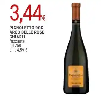 PIGNOLETTO DOC ARCO DELLE ROSE CHIARLI frizzante ml 750
