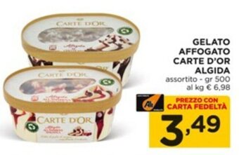 Alì Supermercati GELATO AFFOGATO CARTE D'OR ALGIDA assortito - gr 500 offerta