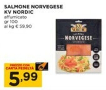 Alì Supermercati SALMONE NORVEGESE KV NORDIC affumicato gr 100 offerta