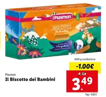 Lidl Plasmon Il Biscotto dei Bambini 600g offerta