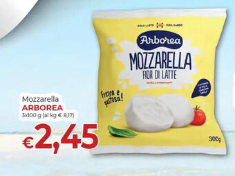 Supermercati Nonna Isa Mozzarella ARBOREA 3x100 g offerta