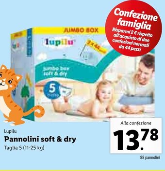 Lidl Lupilu Pannolini soft & dry Taglia 5 offerta