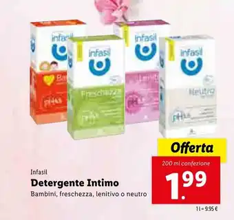 Lidl Infasil Detergente Intimo 200ml offerta