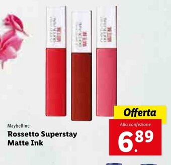 Lidl Maybelline Rossetto Superstay Matte Ink offerta