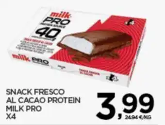 Interspar SNACK FRESCO AL CACAO PROTEIN MILK PRO X4 offerta