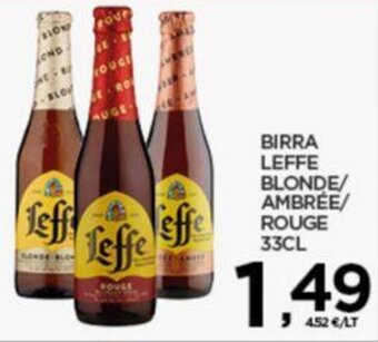 Interspar BIRRA LEFFE BLONDE/ AMBRÉE/ ROUGE 33CL offerta