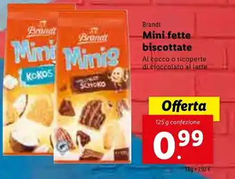 Lidl Brandt Mini fette biscottate 125g offerta