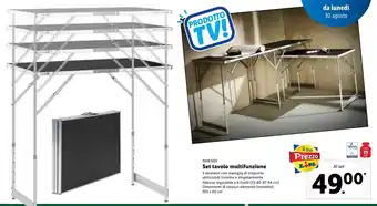 Lidl Parkside Set tavolo multifunzione 100x60cm all set offerta