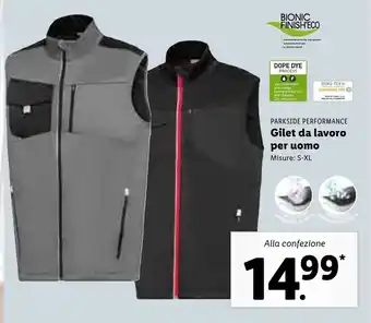 Lidl Parkside Performance Gilet da lavora per uomo S-XL offerta