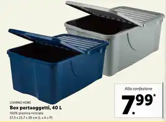 Lidl Livarno Home Box portaoggetti, 40l offerta