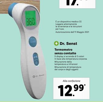 Lidl Dr. Senst Termometro senza contatto offerta