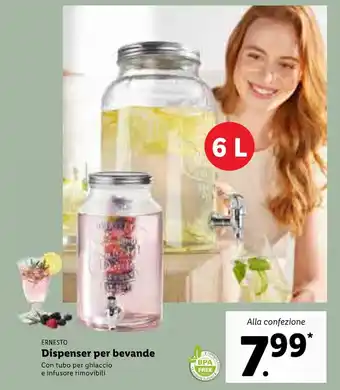 Lidl Ernesto Dispenser per bevande 6l offerta
