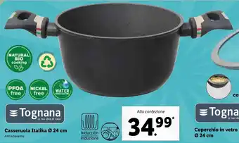 Lidl Tognana Casseruola Italika Ø 24cm offerta