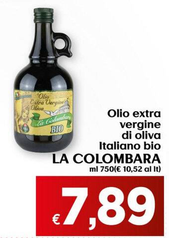 Maxi Supermercati La Colombara Olio extra vergine di oliva Italiano bio 750ml offerta
