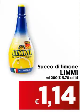 Maxi Supermercati Limmi Succo di limone 200ml offerta