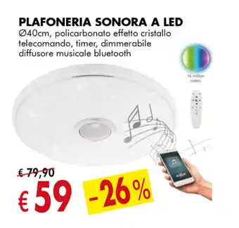 Plafoneria Sonora A Led Ø40cm