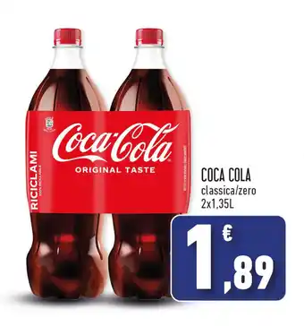 Conad COCA COLA classica/zero 2x1,35L offerta