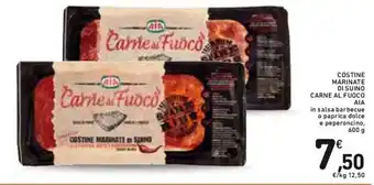 Conad COSTINE MARINATE DI SUINO CARNE AL FUOCO AIA 600 g offerta