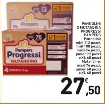 Conad PANNOLINI O MUTANDINA PROGRESSI PAMPERS offerta