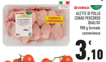 Conad City ALETTE DI POLLO CONAD PERCORSO QUALITA' 900 g offerta