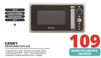 Comet Candy microonde divo g20 offerta