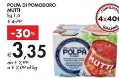 Bennet Mutti polpa di pomodoro offerta
