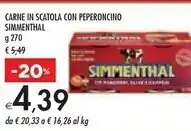 Bennet Simmenthal carne in scatola con peperoncino offerta
