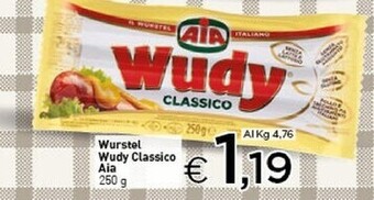 Crai Aia wurstel wudy classico offerta