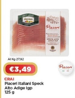 Crai Crai piaceri italiani speck alto adige igp offerta