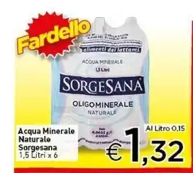 Crai Sorgesana acqua minerale naturale offerta