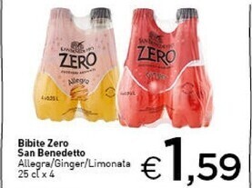 Crai San benedetto bibite zero offerta