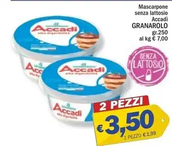 Ard Discount Granarolo mascarpone senza lattosio accadi offerta