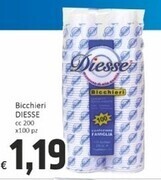 Paghi Poco Diesse bicchieri offerta