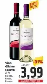 Paghi Poco Corvo vino glicine offerta