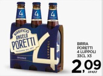 Interspar BIRRA PORETTI 4 LUPPOLI 33CL X3 offerta