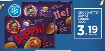 Interspar CROCCHETTE/ SUPPLÌ FINDUS 320G offerta
