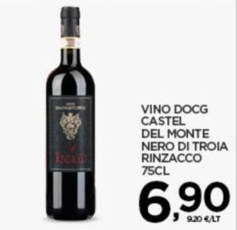 Interspar VINO DOCG CASTEL DEL MONTE NERO DI TROIA RINZACCO 75CL offerta