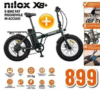 Expert Nilox x8+ e - bike fat pieghevole in acciaio offerta