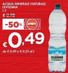 Bennet Levissima acqua minerale naturale offerta