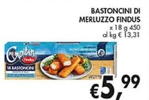 Coal Findus bastoncini di merluzzo offerta