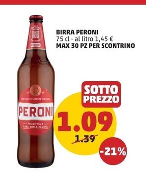 PENNY Peroni birra offerta