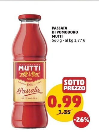PENNY Mutti passata di pomodoro offerta