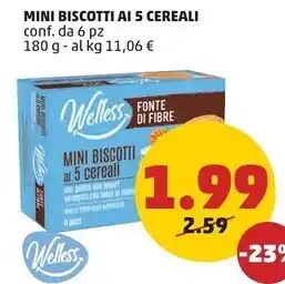 PENNY Welless mini biscotti ai 5 cereali offerta