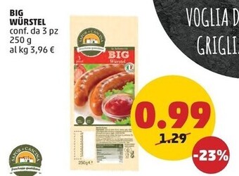PENNY Sapor di cascina big wurstel offerta