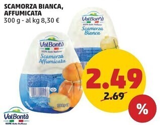PENNY Valbontà scamorza bianca, affumicata offerta