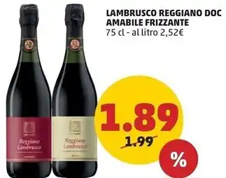 PENNY Lambrusco reggiano doc amabile frizzante offerta