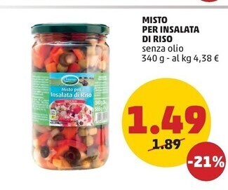 PENNY Misto per insalata di riso offerta